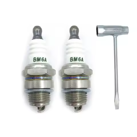 BM6A Spark Plug Glow Plug Small Engine For 2 Stroke Gasoline Chainsaw Lawn Mower Brush Cutter Strimm