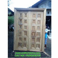 Pintu Kupu Tarung Klasik Motif 3D / Pintu Rumah Klasik Kayu Jati