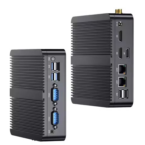 J4125 Fanless Mini PC Windows 10 Office Computer Industrial PC Linux Dual Lan WiFi Desktop Computer 