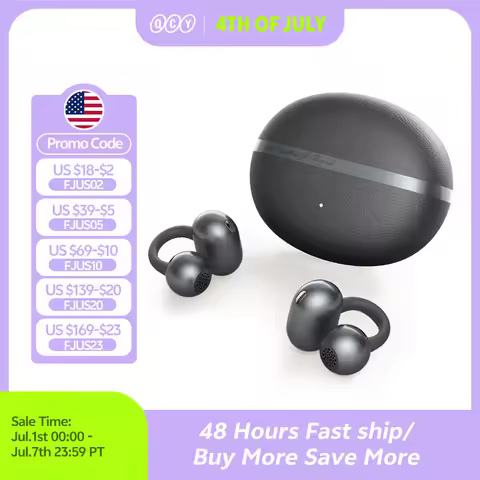 QCY Crossky C50 Open Ear Wireless Earbuds Bluetooth 6.0 Comfort Clip On Sports Earphone 4 Mic AI Cle