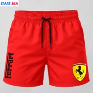 Mesh Shorts Bermuda Red Ferrari Shorts