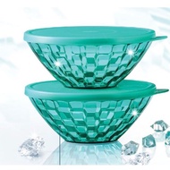 TUPPERWARE PRISM BOWL  WITH DIAMOND CUT DESIGN