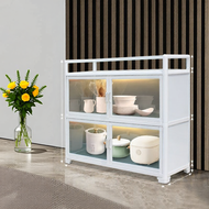 Aluminum Alloy Kitchen Storage Cabinet Simple Living Room Sideboard Tea Water Cabinet Home Use Dinin