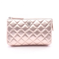 【二手】香奈兒 (Chanel) 金屬質感絎縫手拿包 A69259 玫瑰金羊皮 (Sheepskin) 絎縫手拿包 女士 二手 A
