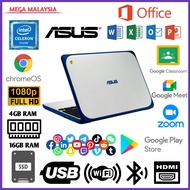 Asus C202S Intel Celeron N3060 2.48GHz 4GB RAM 16GB SSD 11.6 Display Size || Google Playstore Chromebook laptops/Chrome OS