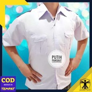 Kemeja Putih PNS Pria XXXL JUMBO HEM Putih ASN Atasan Putih PDH Baju Putih PNS