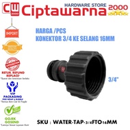 Water Tap Quick Release female Connector 3/ 4 Inch to 16 mm