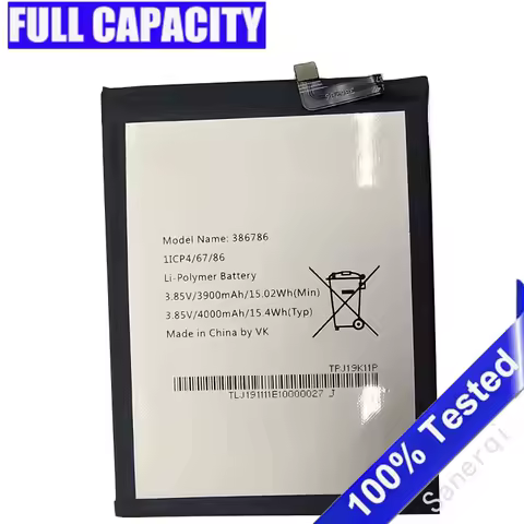 3.85V 4000mAh 386786 For BQ Mobile BQ-6016L Mercury/For Wiko View3 Pro, M2766/For Wiko View 4 Lite, 