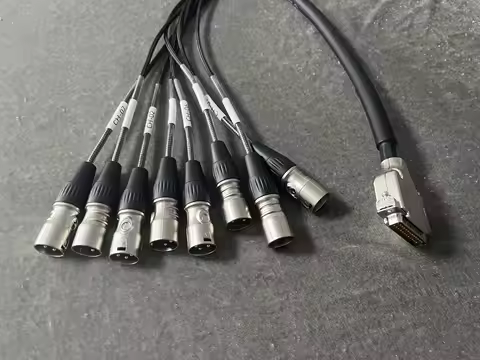 DB25 Cable with taiwan Brand SREXACT 8CH snake multicore colorful cable and Original REAN Male XLR p