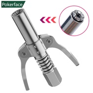 POKERFACE Grease Coupler Heavy-Duty Quick Release Grease Gun Coupler NPTI/8 10000 PSI Two Press Easy To Push Accessories Car Syringe Lubricant Tip K7P7