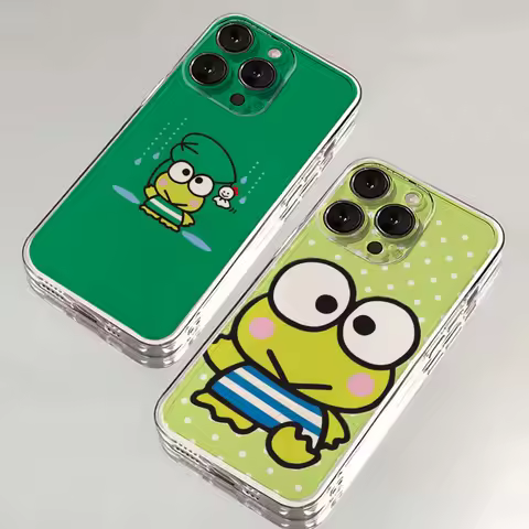 K-Kero K-Keroppi Phone Case For iPhone 16,15,14,13,12,11 Plus,Pro,Max,XR,XS,X,7,8 SE,Mini Transparen