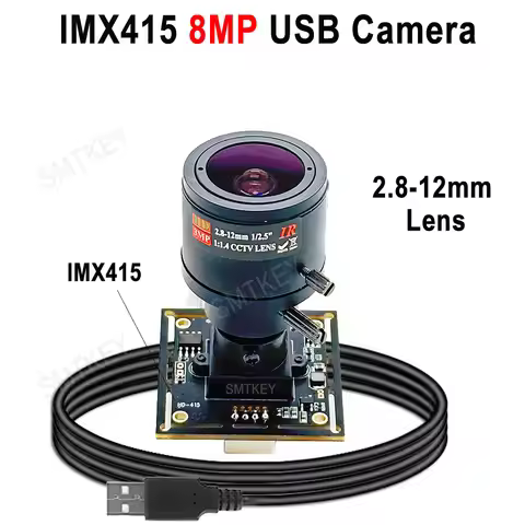 4K IMX415 2.8-12mm Lens with USB 2.0 Camera Module 60FPS in 1920*1080 or 30FPS 3840 * 2160 MJPEG YUV