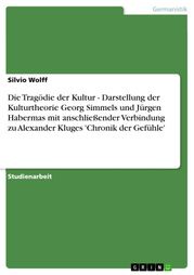 Die Tragödie der Kultur - Darstellung der Kulturtheorie Georg Simmels und Jürgen Habermas mit anschließender Verbindung zu Alexander Kluges 'Chronik der Gefühle' Silvio Wolff