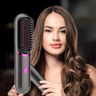 Portable Hair Straightener Comb Wireless Ionic Hair Straightener Brush Comb USB Portable Hair Straig