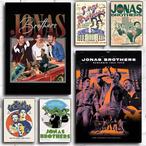 Band J-jonas Brothers Poster Modern PP Paper Wall Art Sticker Minimalist Decorative for Cafe Office 