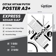 A3+ POSTER BLACK AND WHITE PRINT - ART PAPER, ART CARTON, HVS - EXPRESS & 1 DAY READY