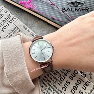 [Original] Balmer 1001L SS-1 Elegance Sapphire Women's Watch with Silver Dial Brown Genuine Leather | Official Warranty