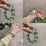 Wealth Green Crystal Bracelet {Spring Letter} 5.5