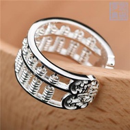 999 Sterling Silver Ring Cool Activity Beads Everything Good Luck Abacus Lucky Fortune 99 Pure Silve