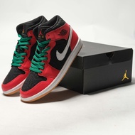 CASUAL SNEAKERS A1R J*RDAN 1 MID CHRISTAMAST PACK TRIBAL RED SNEAKERS