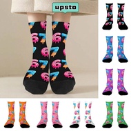 UPSTO 67 Meme Crew Long Socks, Cotton Breathable 67 Meme Ice Cream Socks, Funny Lightweight Cartoon 