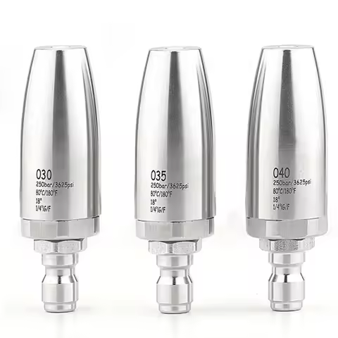 high pressure 3600psi/200bar stainless steel washing turbo nozzle 1/4 Quick plug connection rotating