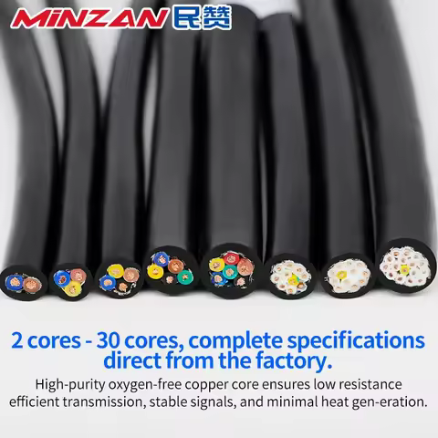 UL2464 RVVP Shielded Cable 13-30AWG 2-16Core Anti-Interference PVC Control Signal Wire for Audio,Spe