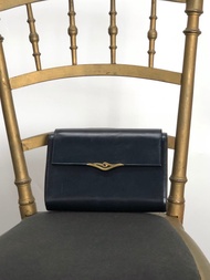 【日本直送 名牌中古包】Cartier 卡地亞 藍寶石線 醫生包 寶藍色 皮革 vintage 古董 rtrwm3