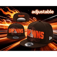 Baseball cap, adjustable cap, Cleveland Browns New Era Overlap Wordmark 9FIFTY Snapback Hat - Brown 