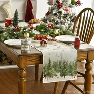183x33CM Merry Christmas Table Runner Christmas Tree Pattern Table Cloth Cristmas Decorations 1Pc