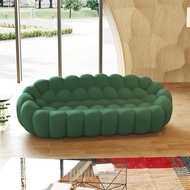 98.43'' Comfortable Curved Couch 3d Honeycomb Shape Mesh Fabric Bean Bag Sofa For Living Room Apartm