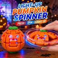 Halloween Fidget Spinner Squishy Ball with Light Press Rotating Fidget Spinner Toys