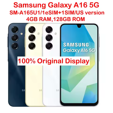 Samsung Galaxy A16 5G A165U1 Smart Android Phone 6.7-inch Super AMOLED 90Hz 1080 x 2340 50MP Samsung