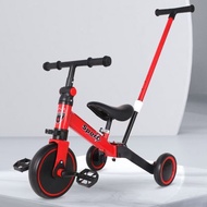 New Kids 4-in-1 Baby Tricycle With Push Handle Kids Bycycle Stroller Bicycle Toddler Balance Bike