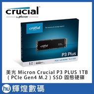 Micron Crucial P3 Plus Gen4 NVMe 1TB SSD Solid State Drive