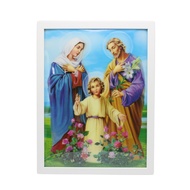 G to G Catholic Christian 3D Holy Image Framed Wall Picture - Holy Family