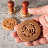 Custom Pottery Stamp,Personalized Ceramics Stamp, Polymer Clay Stamp,Makers Mark Stamp for Clay, Gif
