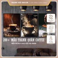 Coffee shop paintings, high-quality canvas printed wall paintings to decorate coffee shops and milk 