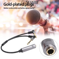 MAYIT 6.35mm Female to Dual Male, 6.35mm Connector 30cm Length 1/4in Stereo to Dual 6.35mm Mono, Plu