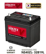 Voltex NS40ZL 32B19L  (Made In Korea) Maintenance Free Car Battery suitable for Myvi, Axia, Alza, Ka