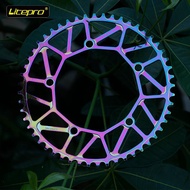 LITEPRO CNC AL 7075 HOLLOW BCD 130MM CHAINRING NARROW WIDE 54T 56T 58T ASSORTED COLOUR FOR FOLDING BIKE TRS XDS PACIFIC