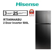 Hisense 500L Inverter Fridge RT549N4ABU Refrigerator (Black Glass) / RT549N4AWU (White) / 500L RT549N4AW-MBU