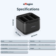 AMAGISN CHARGER FOR DJI ACTION 2/ACTION 4 /action 5 CHARGER/ battery DJI ACTION 4