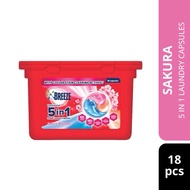 Breeze 5 In 1 Capsule Detergent Sakura Blossom (18's)