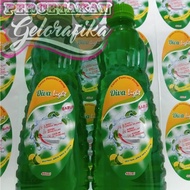 STIKER SABUN CUCI PIRING DETERJEN PEWANGI label stiker oval botol