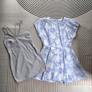 Forwarding Blue Dress 36-29-F Length 33.5 + Gray 34-29-36 30.5