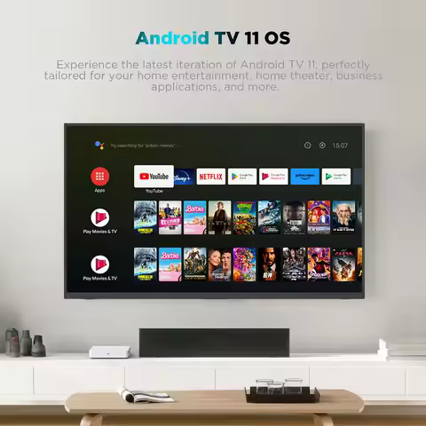 KICKPI KP1 Google&Netflix TV Box Android 12 Amlogic S905Y4 2GB 32GB Support AV1 1080P H.265 4K Wifi 