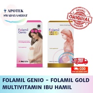 Folamil GOLD - Folamil GENIO Bottle of 30 - Multivitamin for Pregnant Women Trimester 1 2 3 and Brea