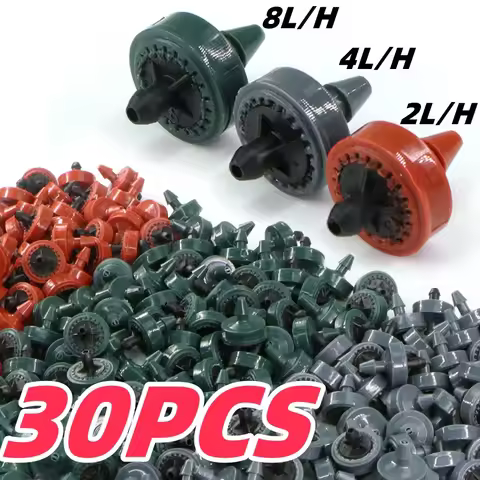 Steady Flow Garden Watering Emitter 2L 4L 8L/H Water Regulator Dripper Greenhouse Drip Fitting Press