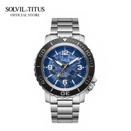 Solvil et Titus The Cape 3 Hands Mechanical in Blue Dial and Stainless Steel Bracelet Men Watch W06-03279-002